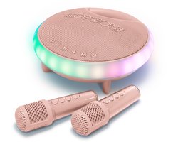 KIDYWOLF KIDYKARAOKE – Draagbare Karaoke Speaker met 2 Draadloze Microfoons, Lichteffecten en Bluetooth - Roze - 5+