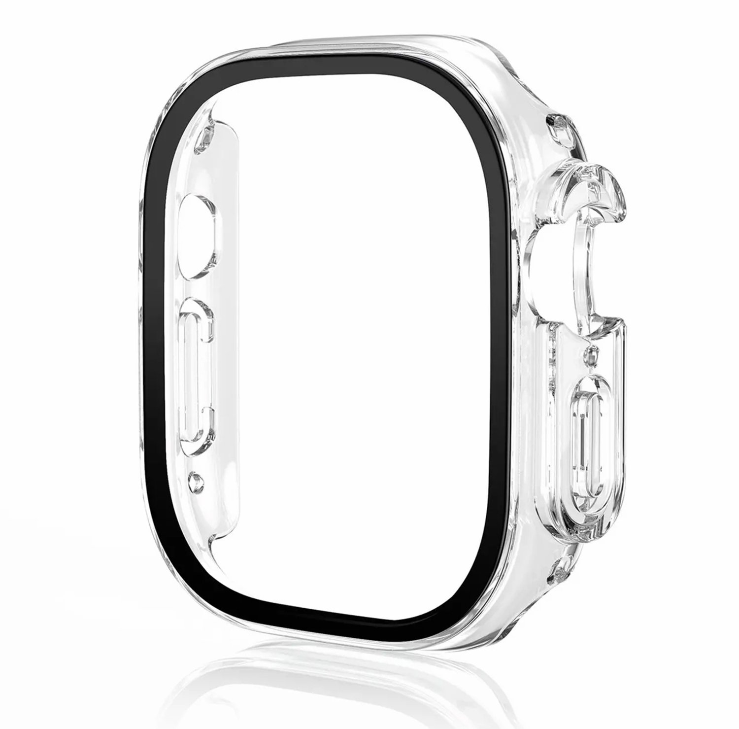 Stravo Case / Hoesje voor Apple Watch Ultra 4/3/2/1 49mm – Full Cover TPU met Screenprotector – Transparant