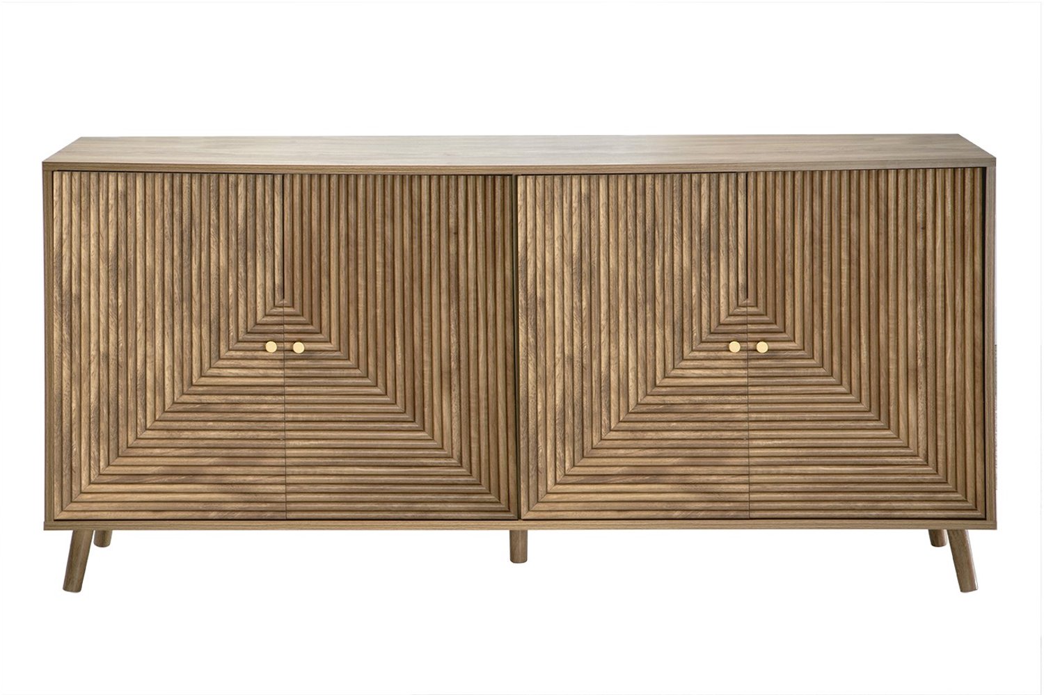 CaliCosy Dressoir met 4 deuren en gelamineerde fronten L156 cm - EDEN Houtlook