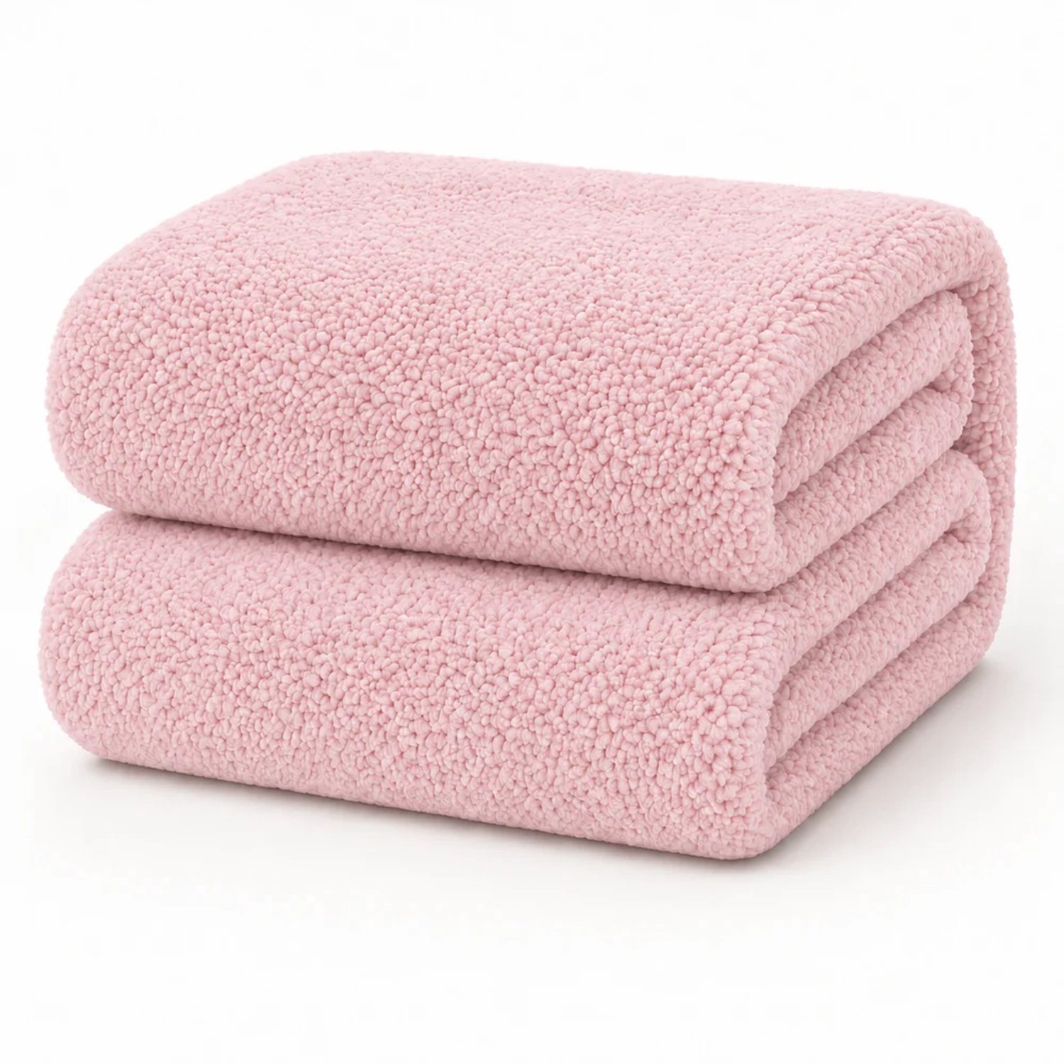 Decoware Teddy Fleece Hoeslaken 180x200 cm - Roze - Warm & Extra Zacht - Matrashoogte tot 30 cm