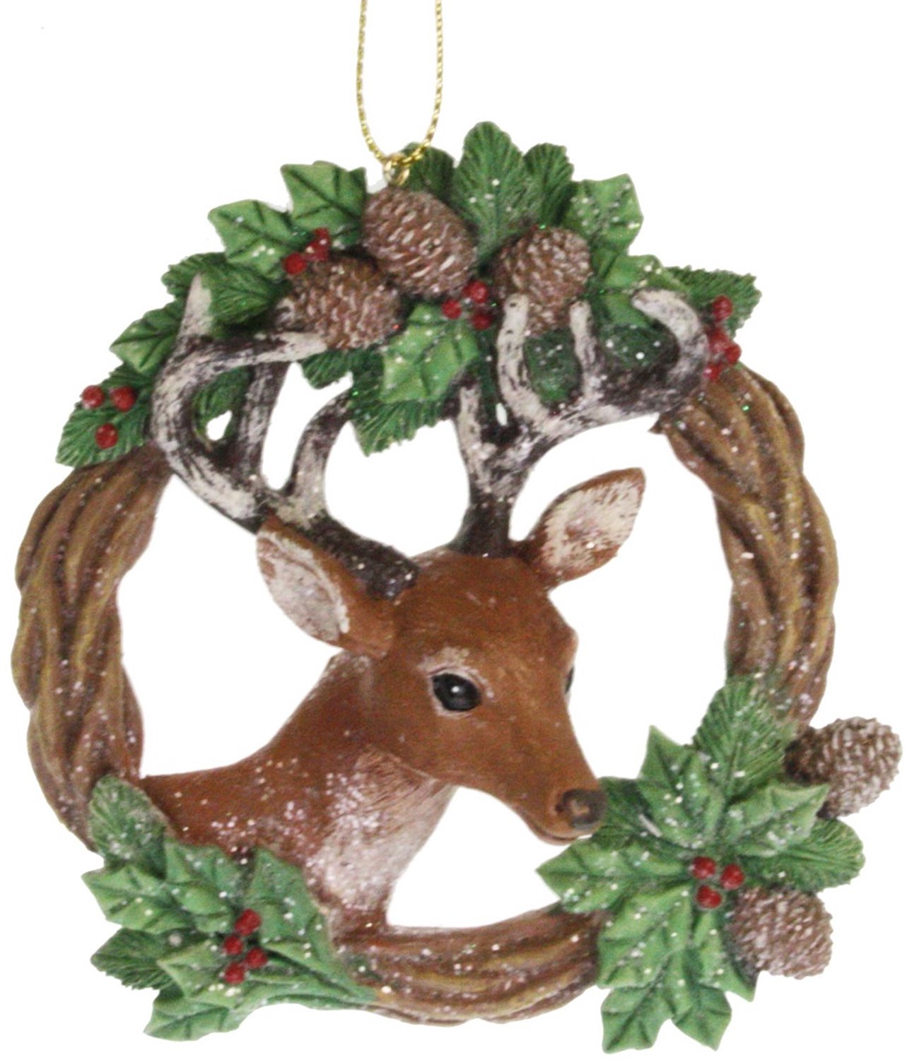 Ornament Rendier kop Ø12x3cm