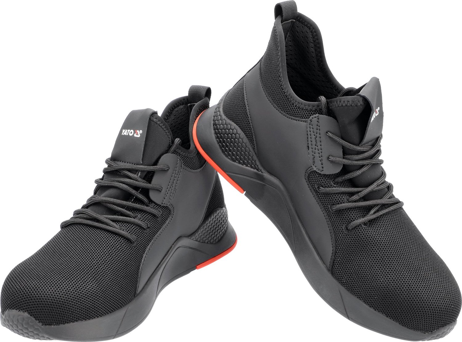 YATO PUBS SB P Sportieve Veiligheidsschoenen S1P / SB P - Ademende Werkschoenen met Stalen Neus & Anti-Perforatie Zool - Maat 46 - Lichtgewicht & Comfortabel - Zwart/Grijs