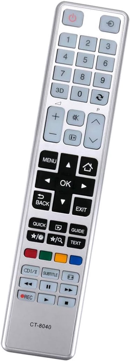 Afstandsbediening CT-8040 - vervanging voor Toshiba TV - compatibel met meerdere modellen - eenvoudig in gebruik - ServiceTopper