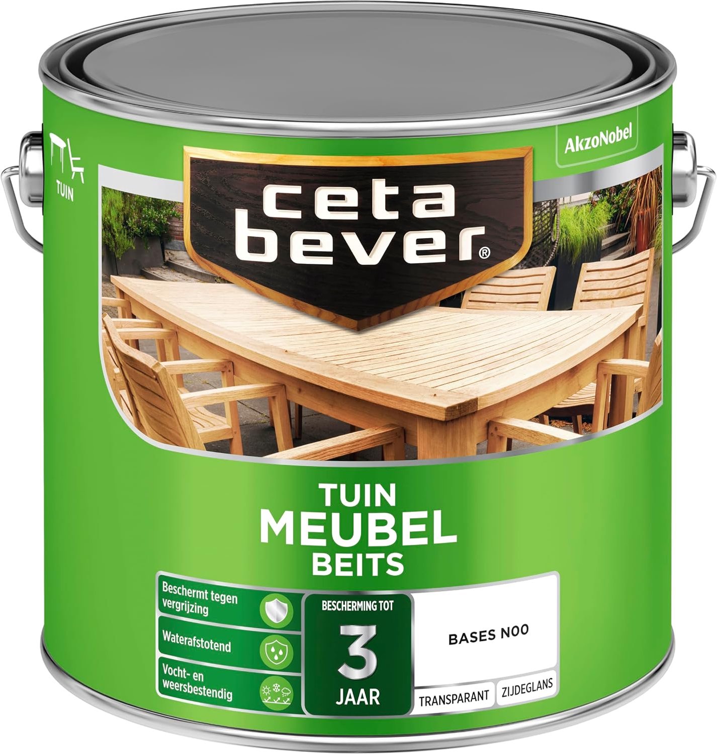 Tuinmeubelbeits 2,5 L - White Wash - Waterafstotend - Bescherming tot 3 jaar - m-winkel