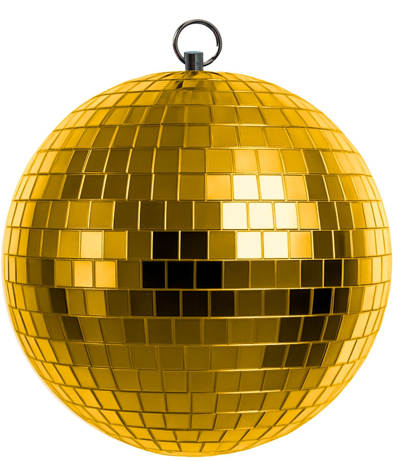 Marconi Discobal - Spiegelbol 10 cm - Goud - Met Ophangring - 7x7 Mm Spiegeltegels - Feest En Dansvloer Verlichting