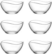 Nordic Schiller Set van 6 ijscoupes/ijsbeker/dessertkommen/schaaltjes - LAV - 310 ml