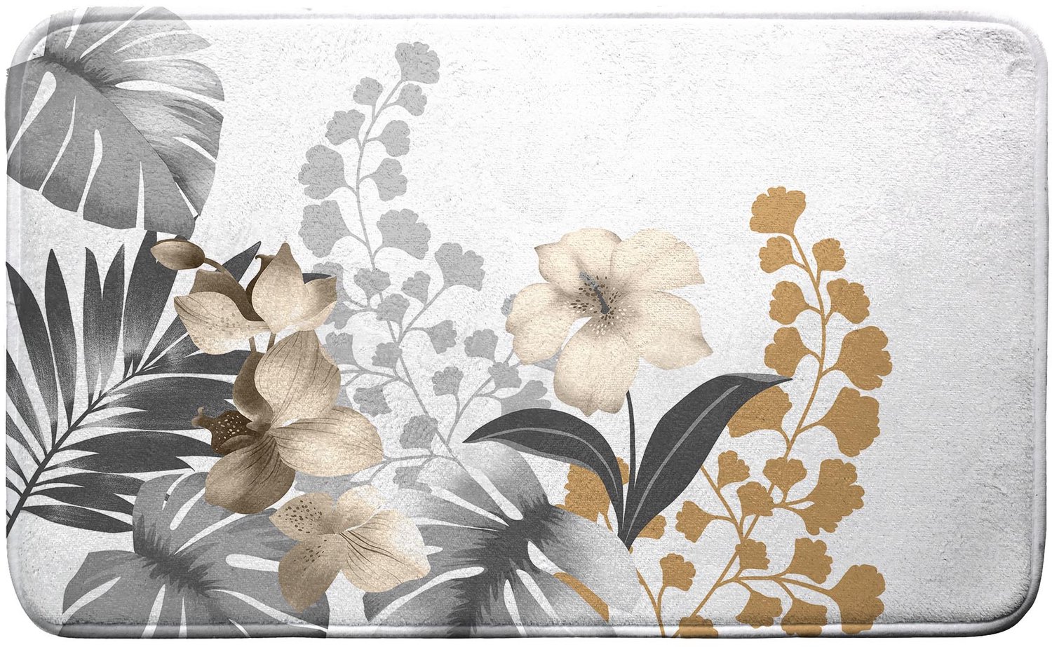Douceur d'intérieur - Badmat KELLY met bloemenpatroon, 45 x 75 cm