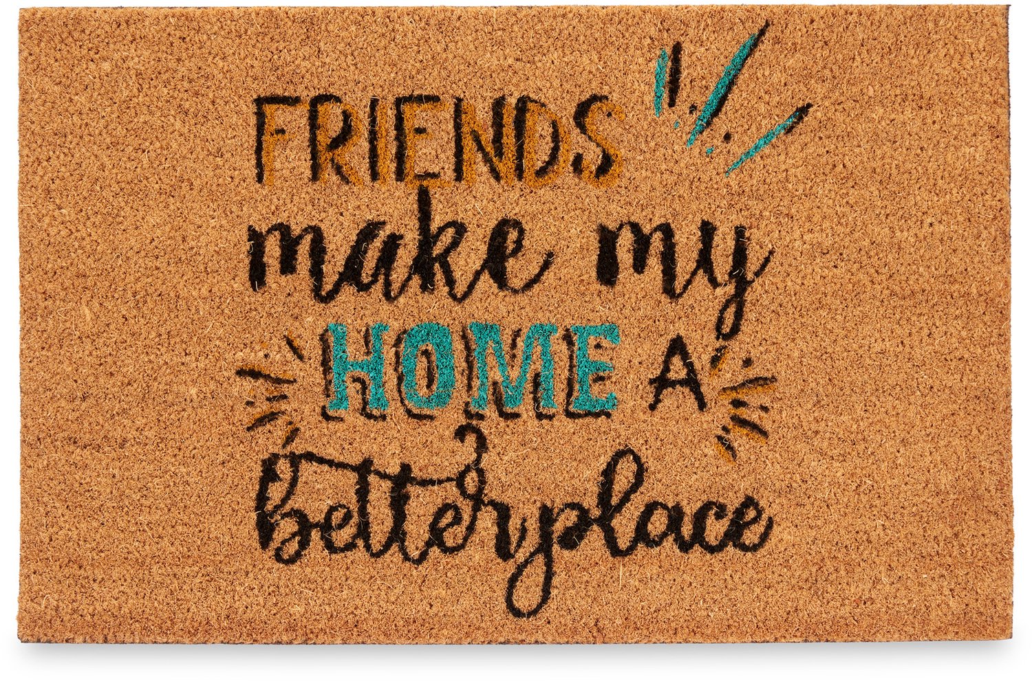 Giftdecor - Deurmat van kokosvezel FRIENDS, 40 x 60 cm