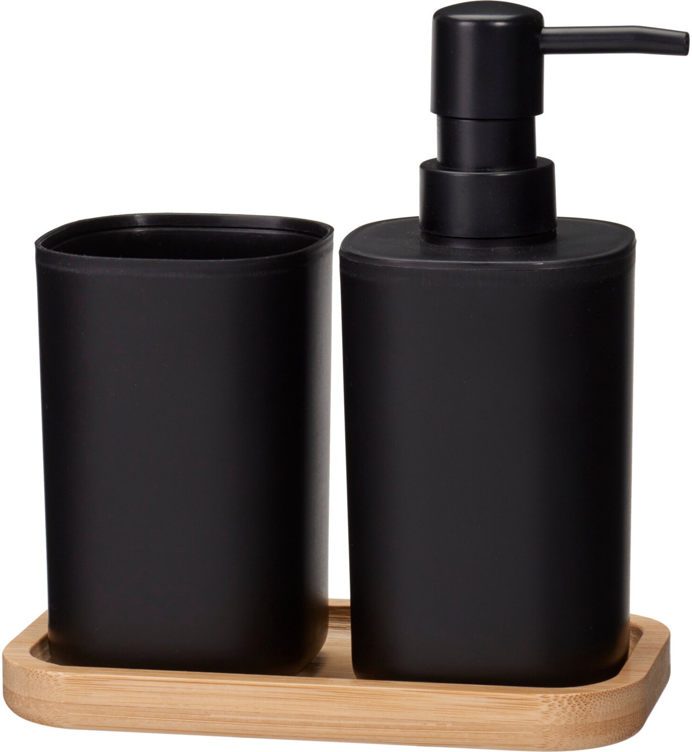 Bathroom Solutions - Badkamerset CUB, zwart, 3 stuks