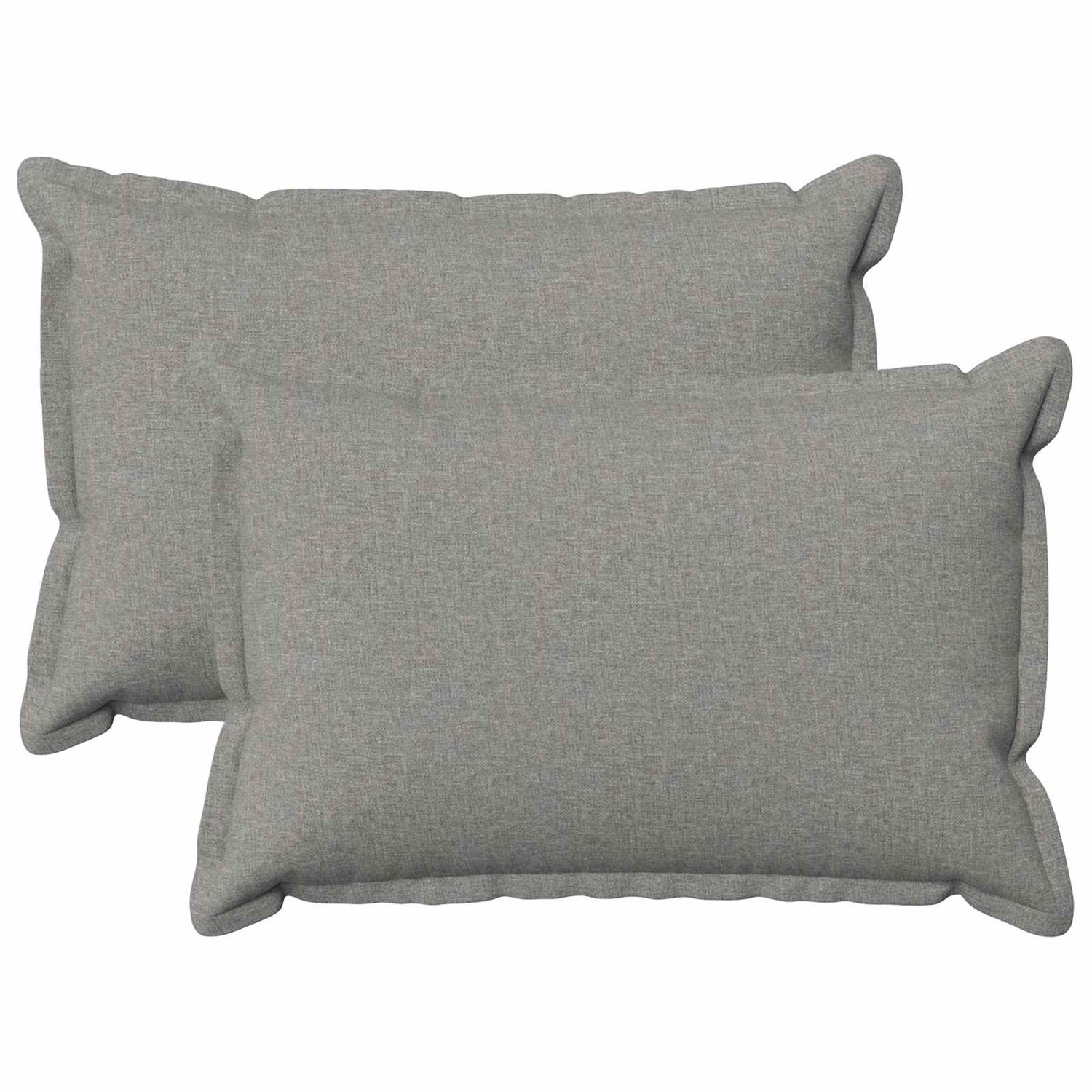 vidaXL Dekenkussen - 2 - st - HOUTEN - Wolkgrijs - 30 - x - 50 - cm - Faux - Linnen Wolkengrijs