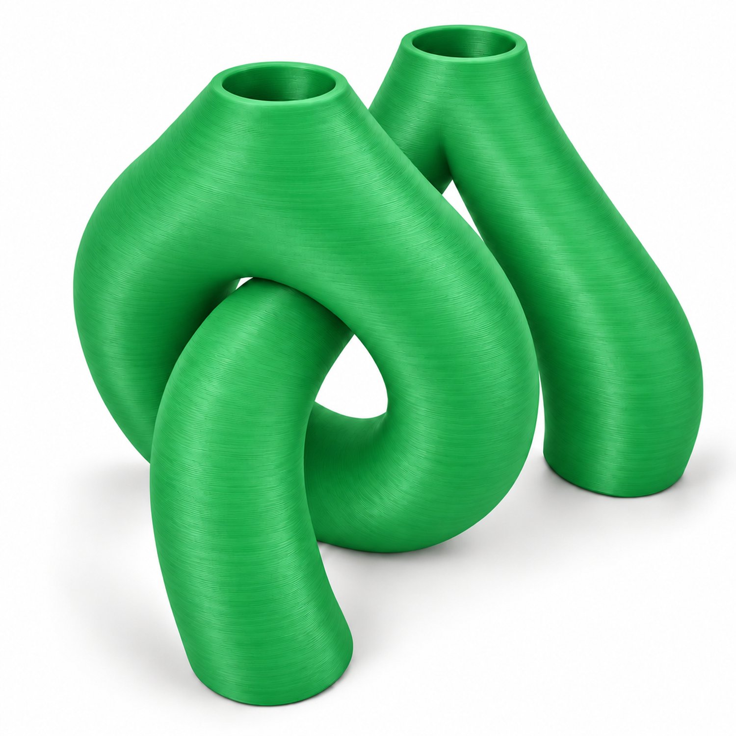Tbeloo Decoratieve vazenset - 2 stuks - Groen - PLA - 3D-geprint