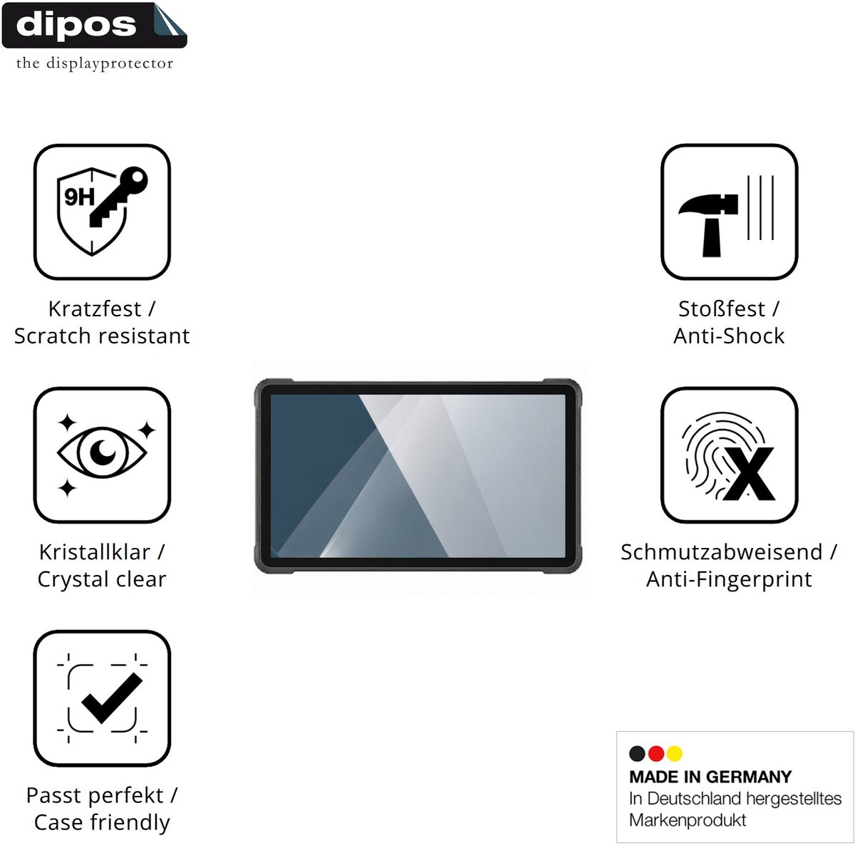 dipos – 2x Pantserfolie geschikt voor Conker SX87 | 9H Screenprotector