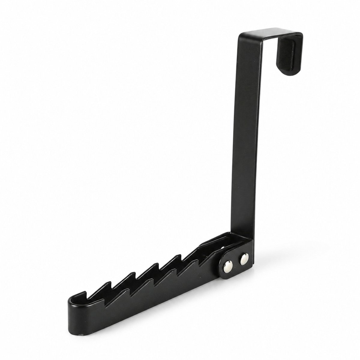 Inklapbare Deurhaak - 5 Ophangplekken - Tot 5 kg - Zwart - Voor Deuren tot 4 cm