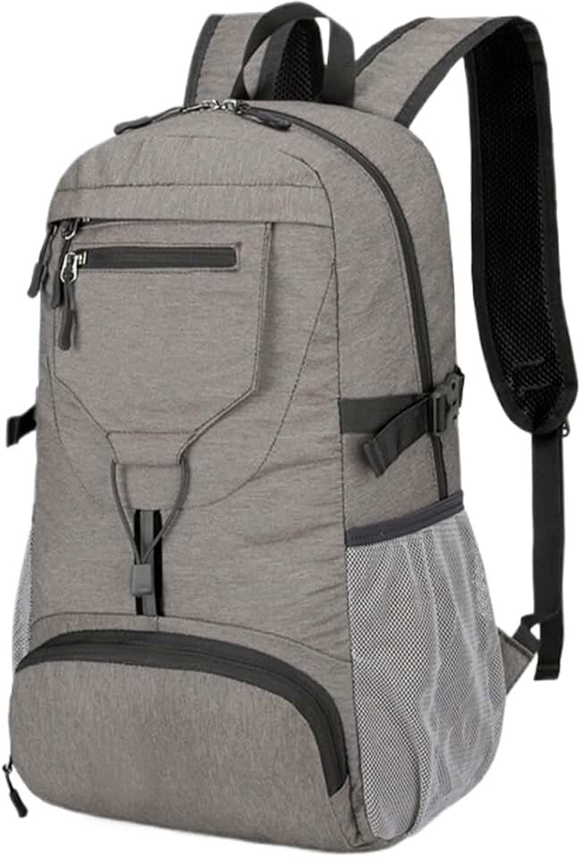 Opvouwbare , draagbaar, 29 x 14 x 44 cm, wandelrugzak, opvouwbare tas, robuust en flexibel design, voor outdoorsport, fietsen, fietsen, Grijs, riferimento alla descrizione, Verwijzing