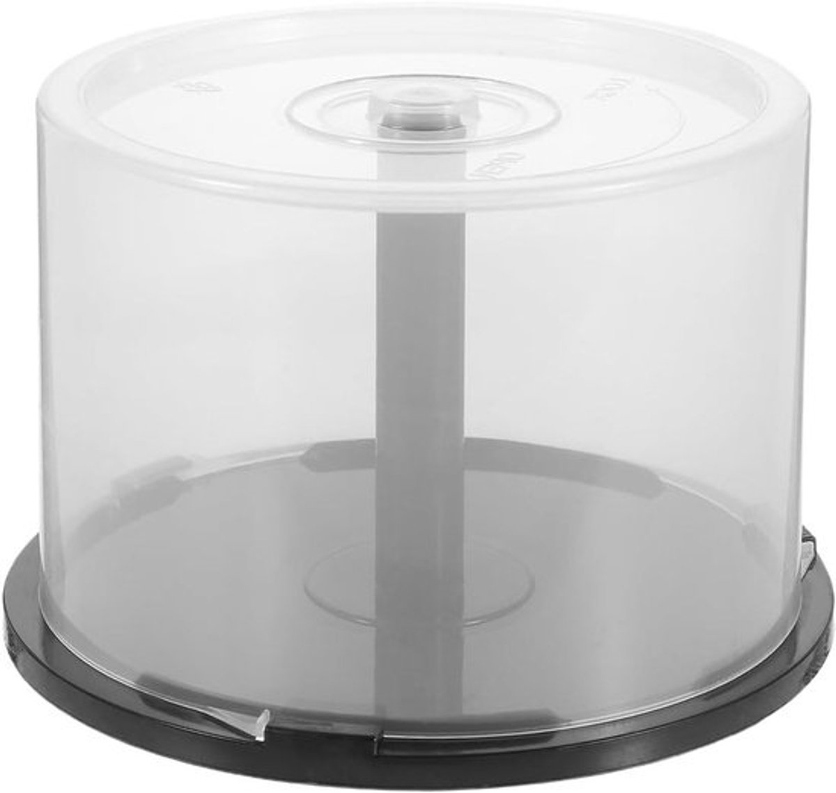 CD-opslagcontainer met deksel, transparante plastic houder voor 50 CD's/DVD's, krasbestendig en praktisch voor thuis en op kantoor