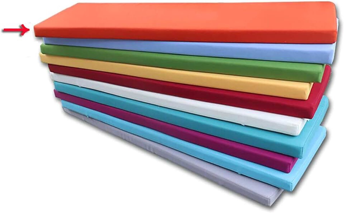Wangk Elastische Dikken Eetkamerstoel Pads Bank Zitkussen Settee Kussen-Oranje 60×30×5cm (23×12×2in)