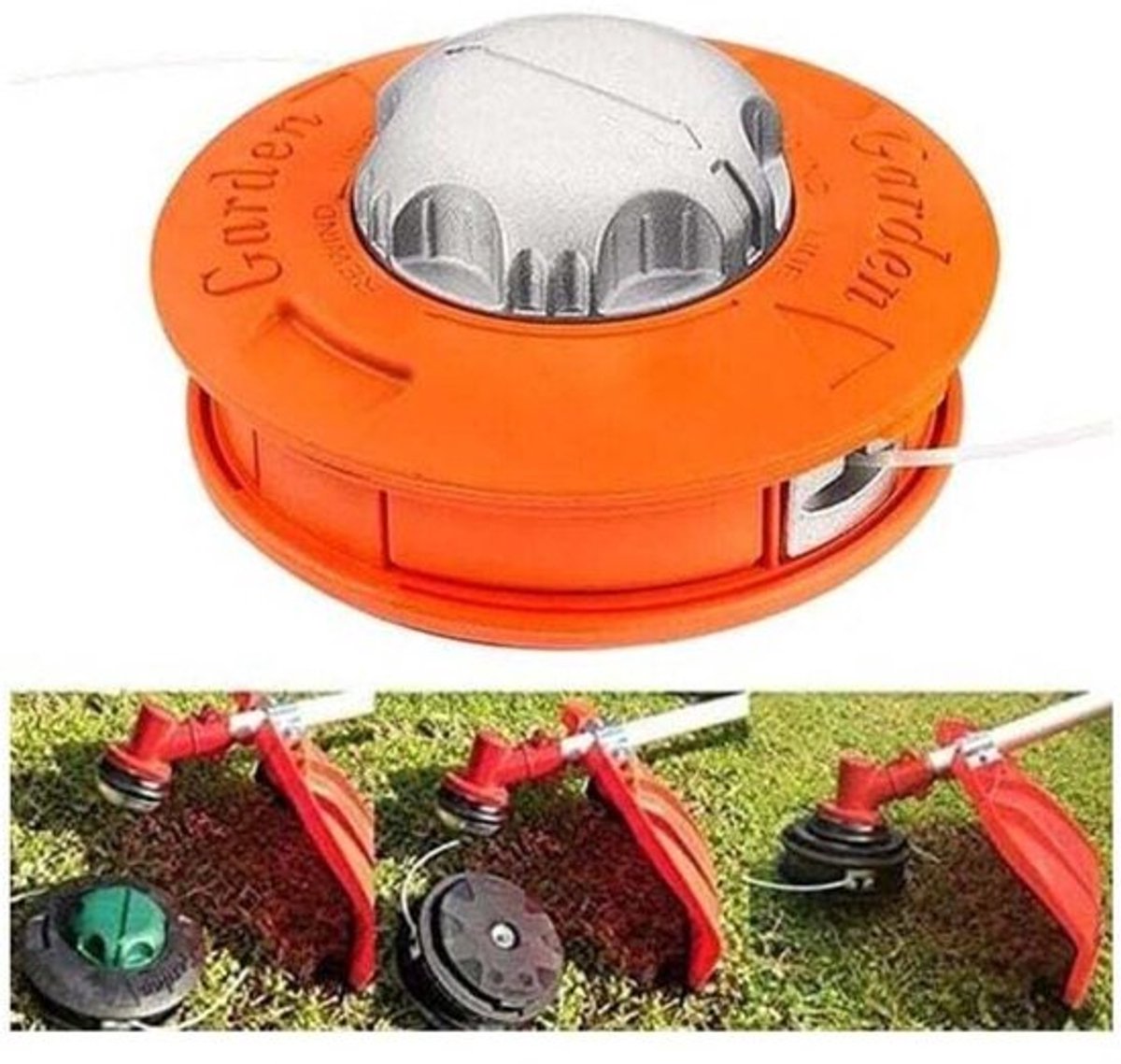 Universele M10 x 1,25 grasmaaierspoel geschikt voor 2,4 mm x 2 m nylon draad.