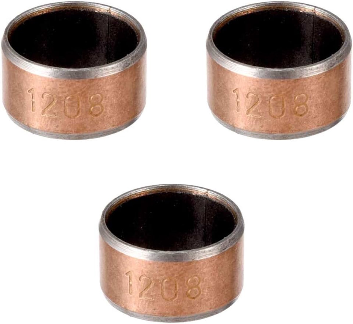 Lagers, 12 mm boring x 14 mm x 8 mm lengte omwikkeld