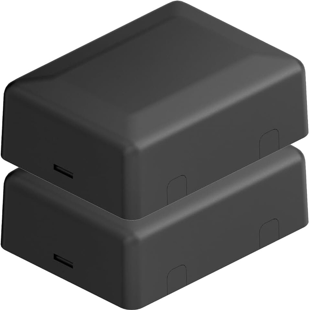 Classic Verdeeldoos Klein IP20, 2 stuks, Opbouw en inbouw, stofdicht & stofdicht ontwerp, binnenaansluitdoos met klikverbinding deksel, 100x75x35 mm, Zwart