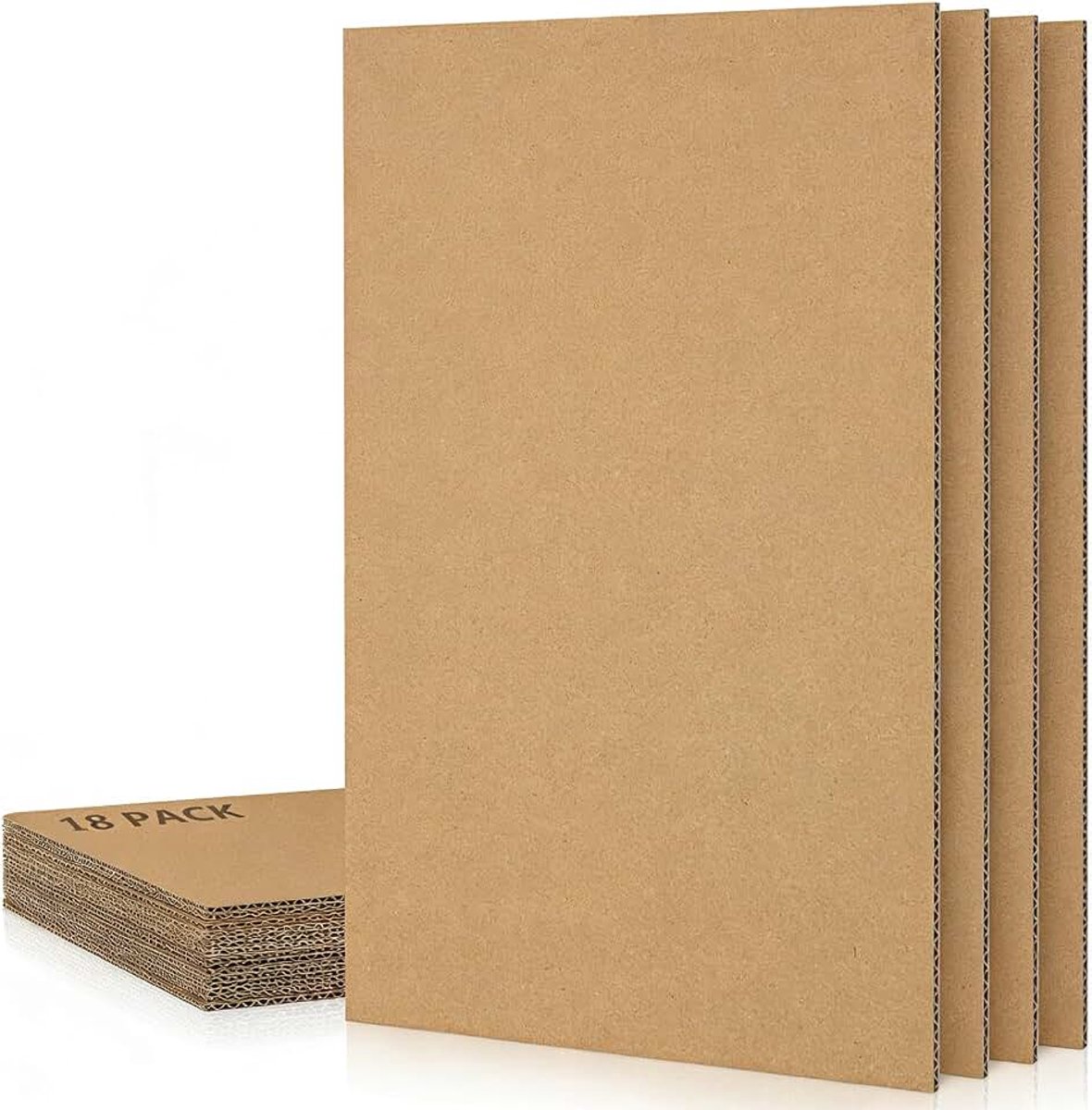 Pakket van 18 Karton voor Ambachten, Gegolfd Karton A4, Dik Karton, Karton voor DIY, Schilderen, Ambachten en Modelleren