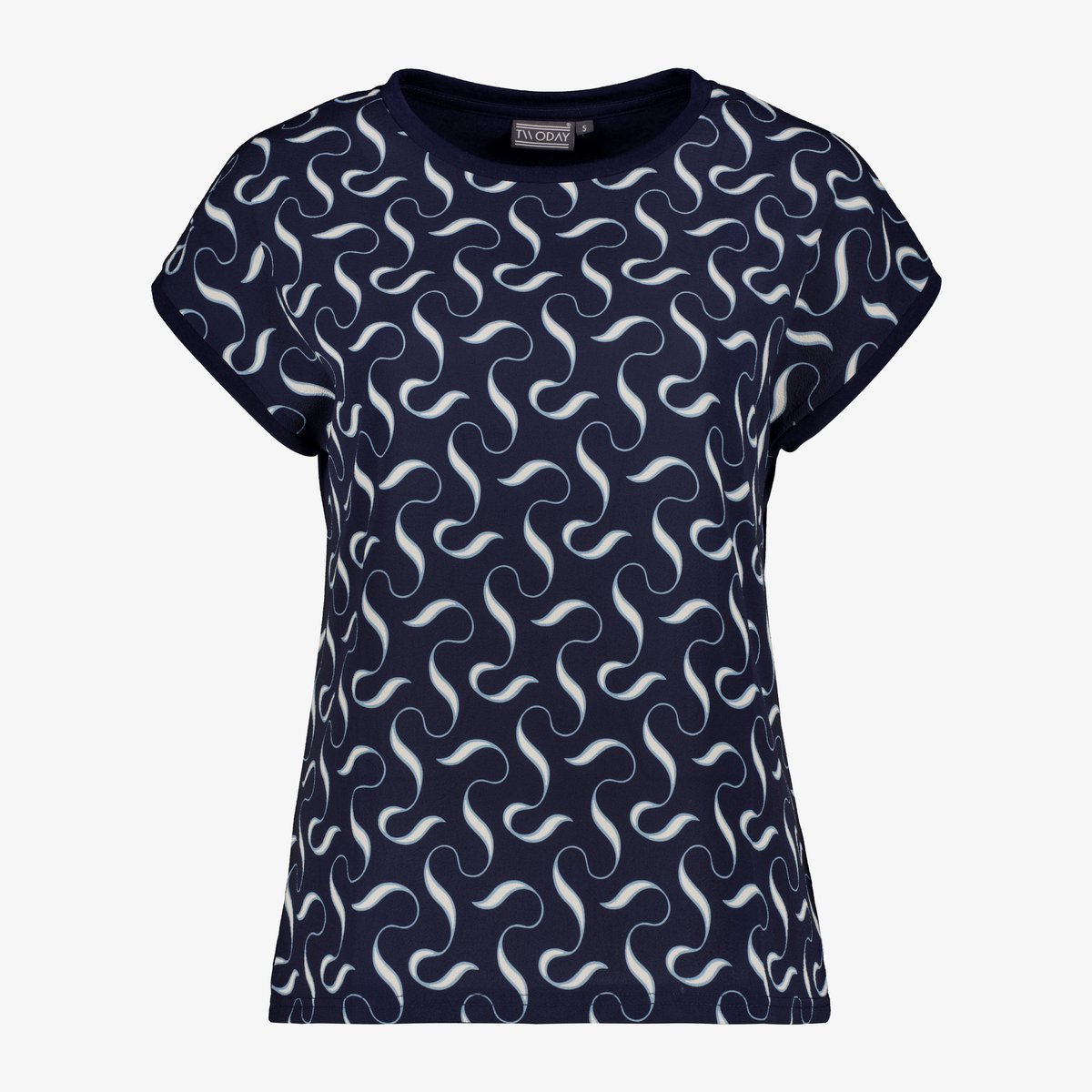 TwoDay dames T-shirt met print blauw - Maat M