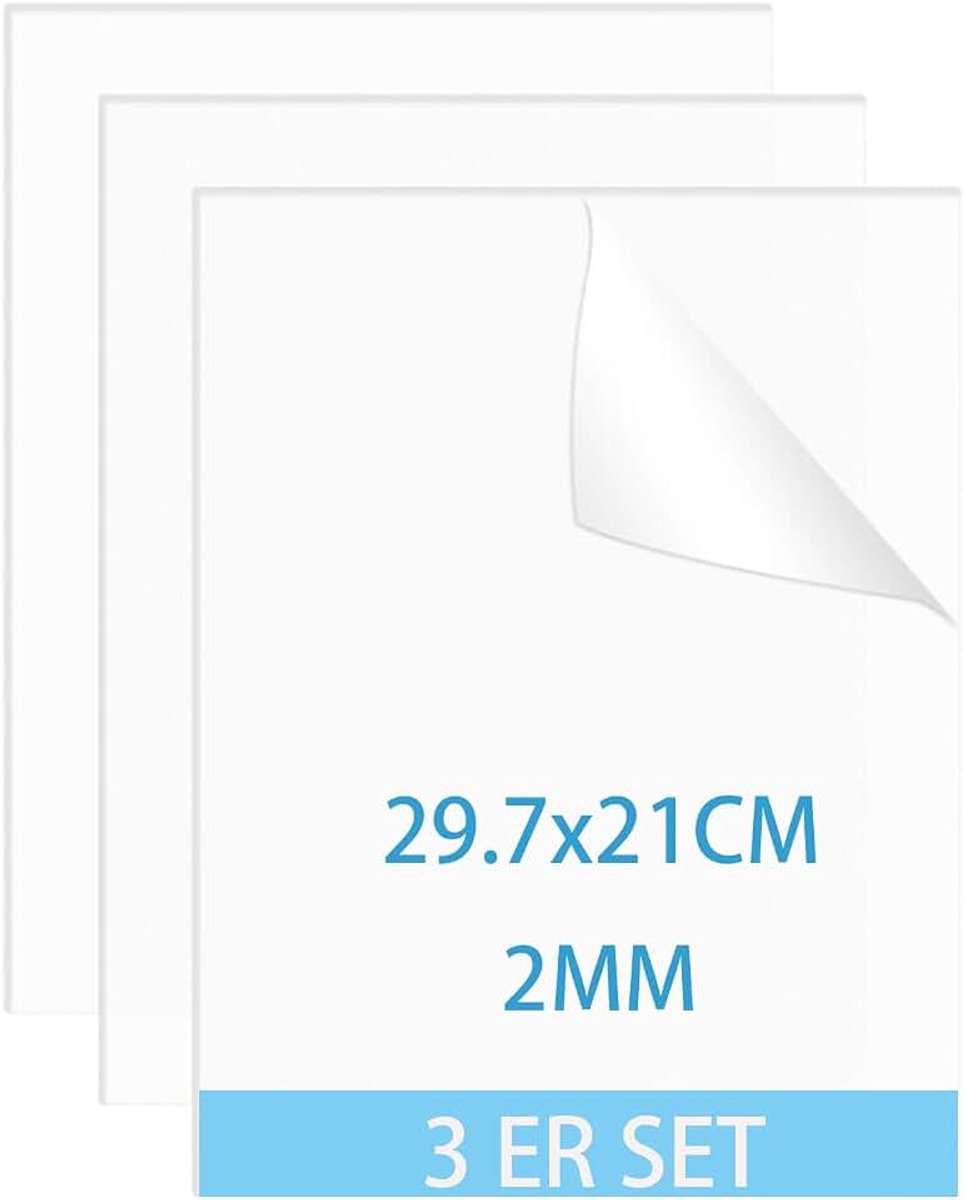 10 stuks heldere acrylplaten, 21 x 14,8 cm transparante ronde acryl blanco schijven, ultra helder transparant plexiglas voor fotolijsten, glas vervanging, projecttentoonstelling, schilderen