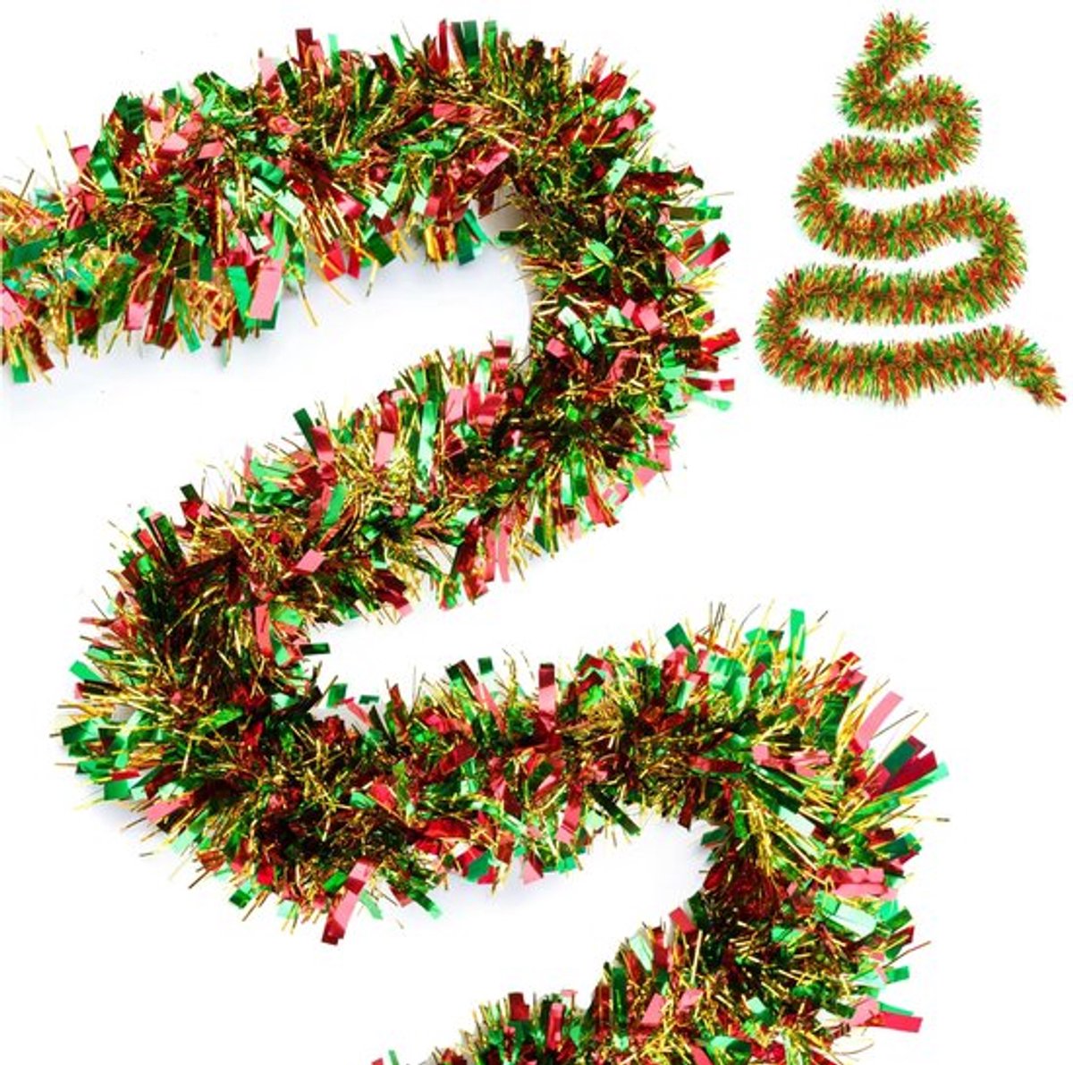 10 Meter Lametta Kerstslinger voor Decoraties