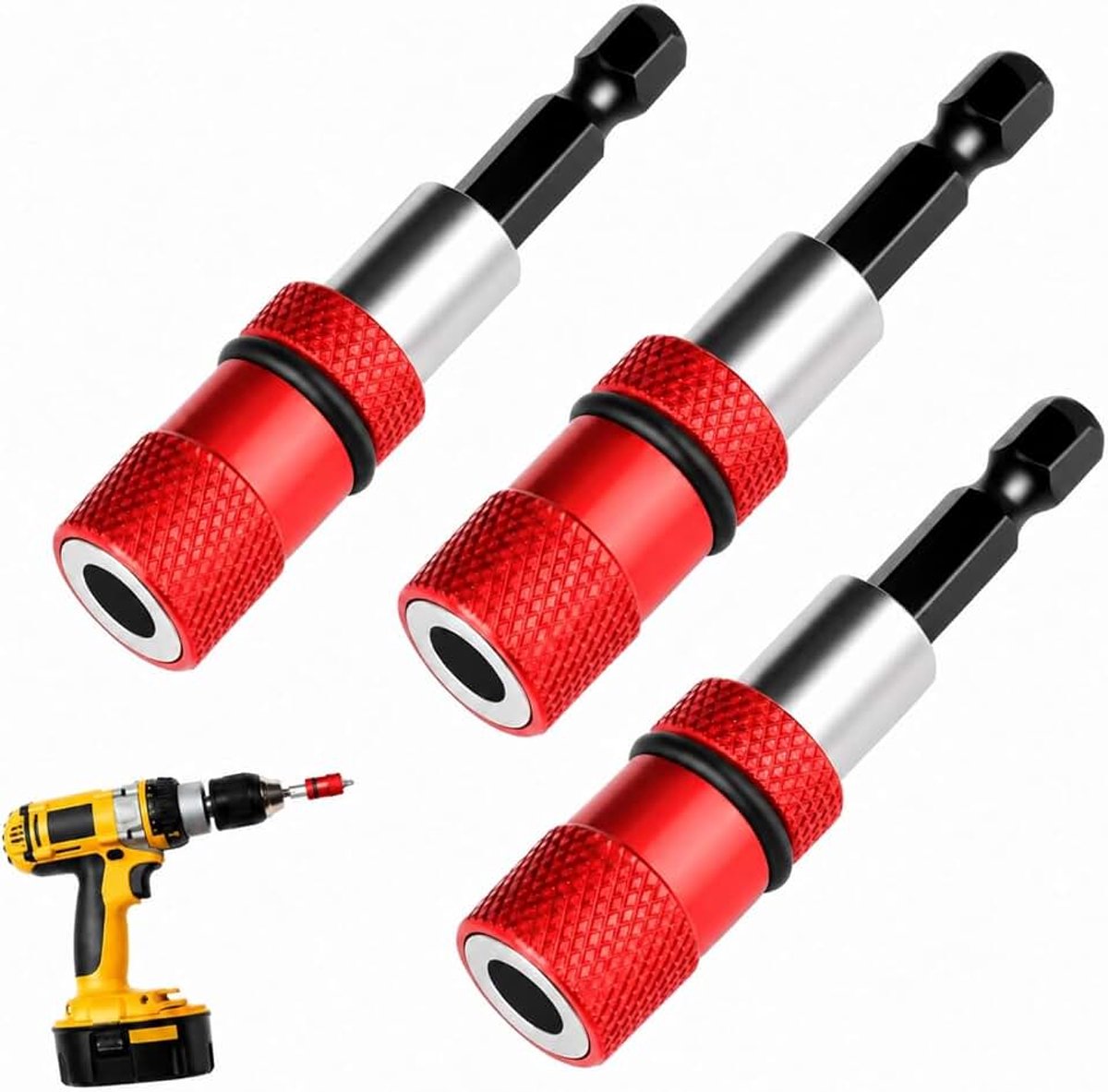 3 Set magnetische schroevendraaiers voor gipsplaten verstelbare bithouder | compatibel met draadloze boormachines en handleidingen professioneel ontwerp voor snelle en nauwkeurige