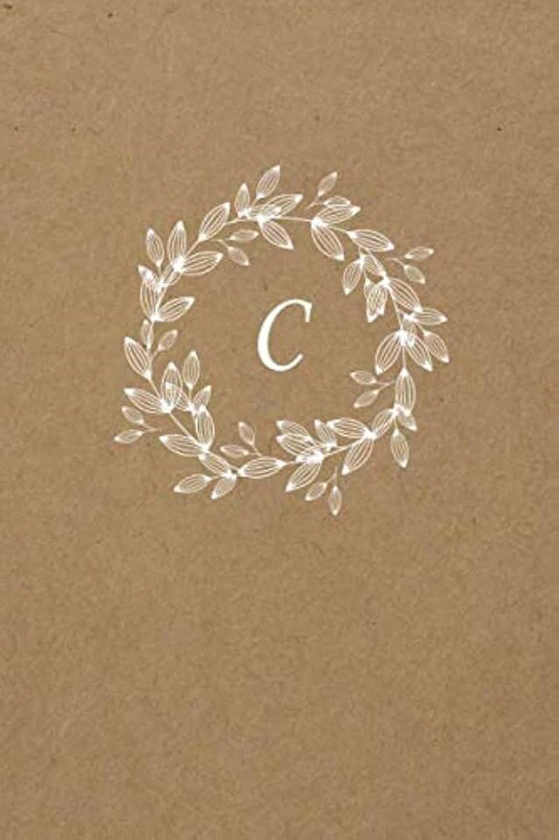 Monogrammed Personalized " C " Writing Notebook Journal, 6”x9” Lined 120 Pages | Personal Name Initial Personalized Journal | blank lined college ruled | diary | Soft Cover " C " kraft paper photo