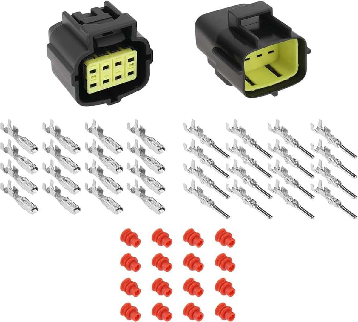 Lord of the Tools 2 Sets van 8 Pin Waterdichte Elektrische Connector Plug Kit 1.8MM AWG Connector Terminal Set voor Motorfiets Scooter Auto Truck Quad ATV UTV