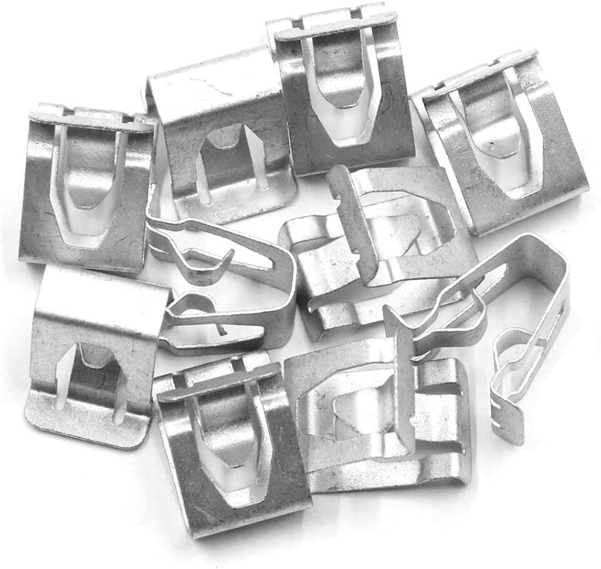 Sourcing map 10 stuks metalen houders houders klemmen voor dashboard clip 13 mm x 19 mm
