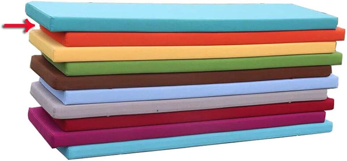 Bankkussen, tuinbankkussen, 2 of 3 zitsbank mat pad, vervangende matras indoor outdoor wasbare tuinbank patio pad -oranje 100 × 30 × 5 cm (39 × 12 × 2in)
