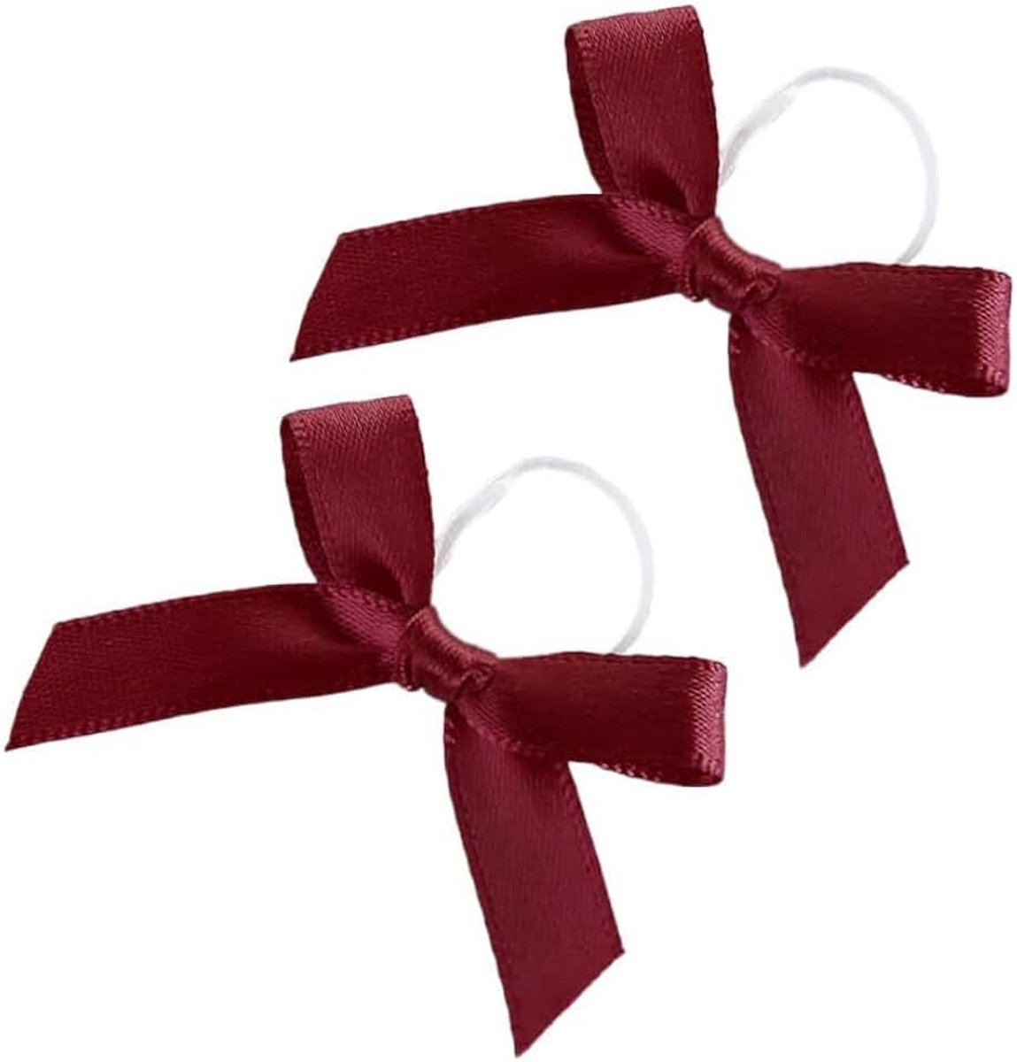 Strikken, satijnen strikken, linten, strik, cadeaustrik met elastiek, kant-en-klare strik voor decoratie, satijnen strik, decoratieve strikken voor geschenkverpakking, parfumfles, wijnfles, rode wijn