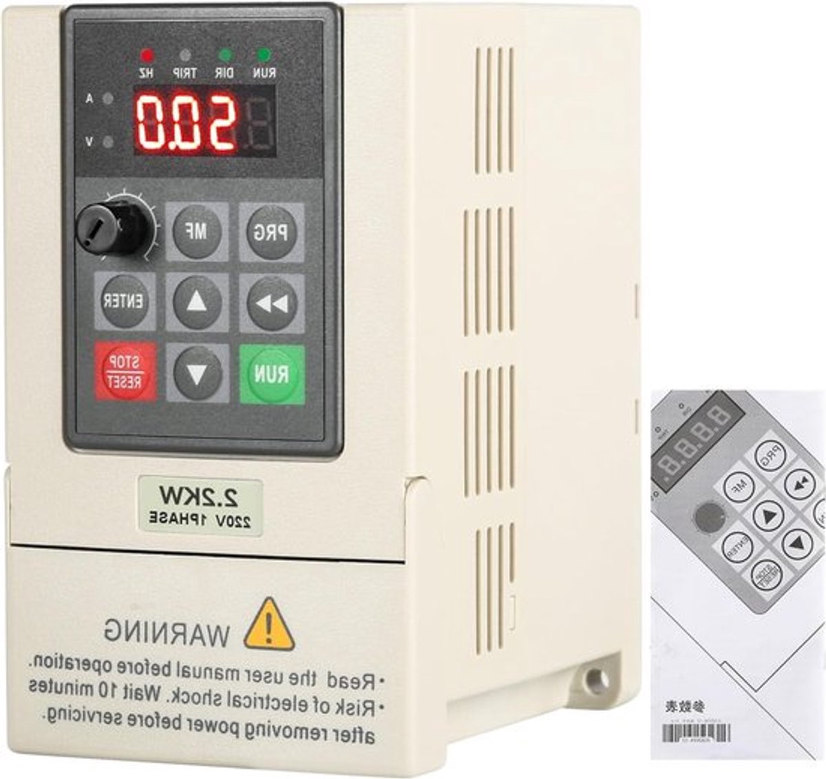 CNC Inverter 2.2 kW voor éénfase, 220V Ingang en Uitgang, Ideaal voor Precisiebewerking en Motorbesturing