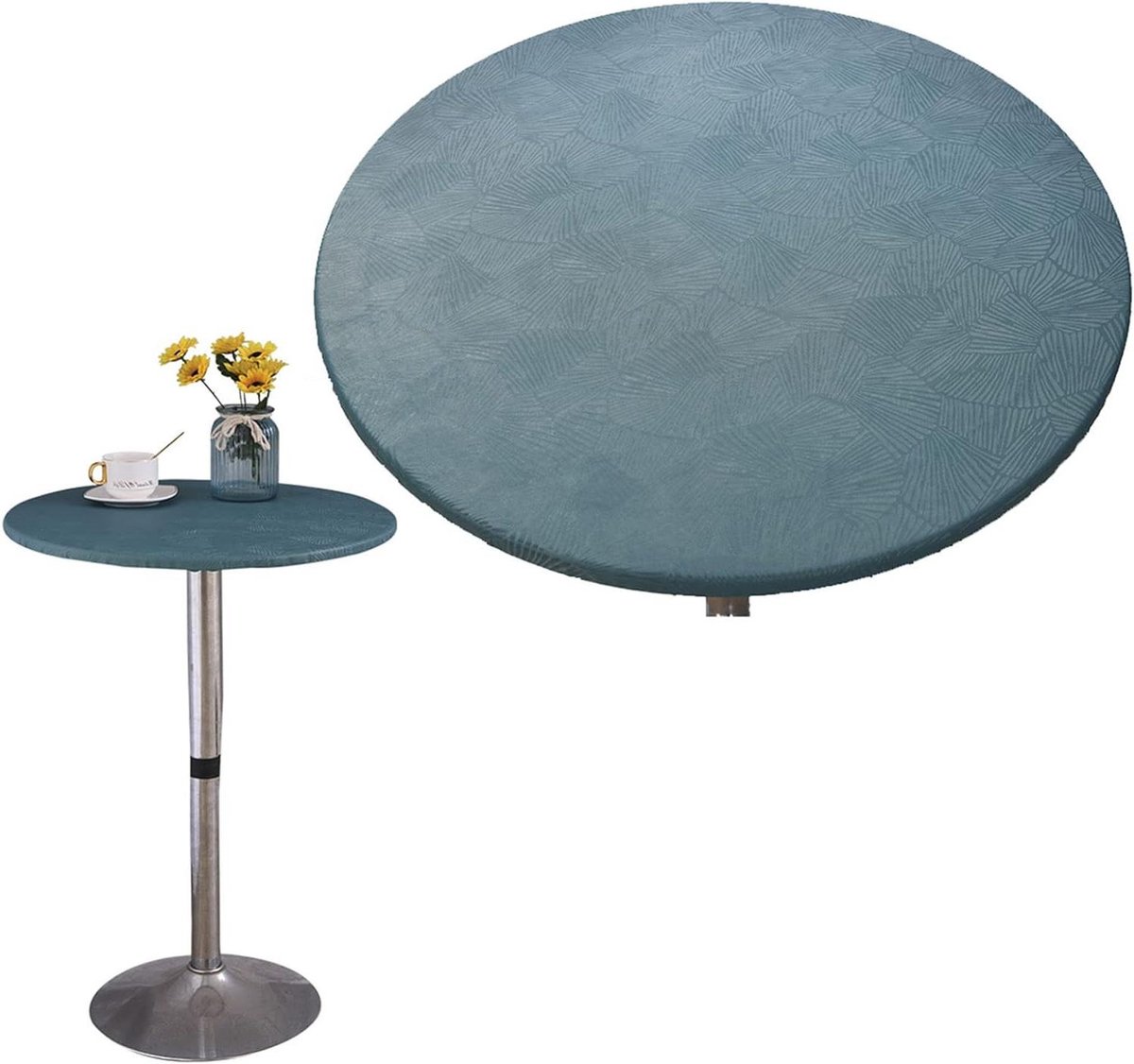 Tafelkleed Rond - Tafelbeschermer Dekking - Tafel Beschermen - Waterdicht Afveegbaar - 80cm - Donkergroen
