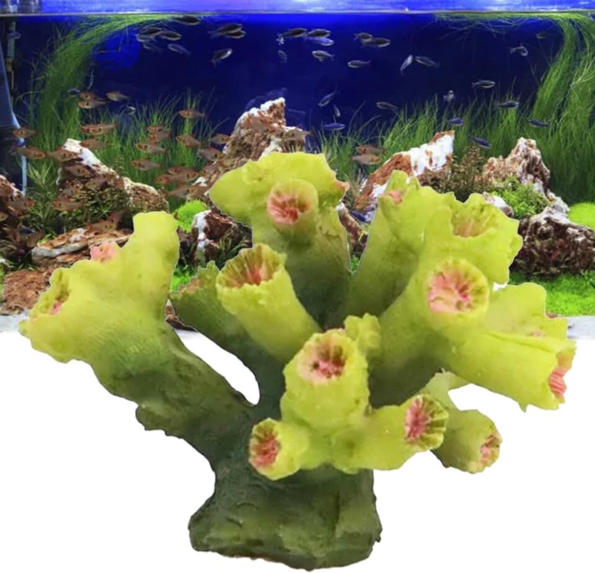 1 Stukken Kunstmatige Aquarium Planten, Aquarium Planten Kunstmatige Hars Koraal, Aquarium Decoratie Met Hars Koraal, voor Fish Tank, Aquarium, Landschap Decoratie