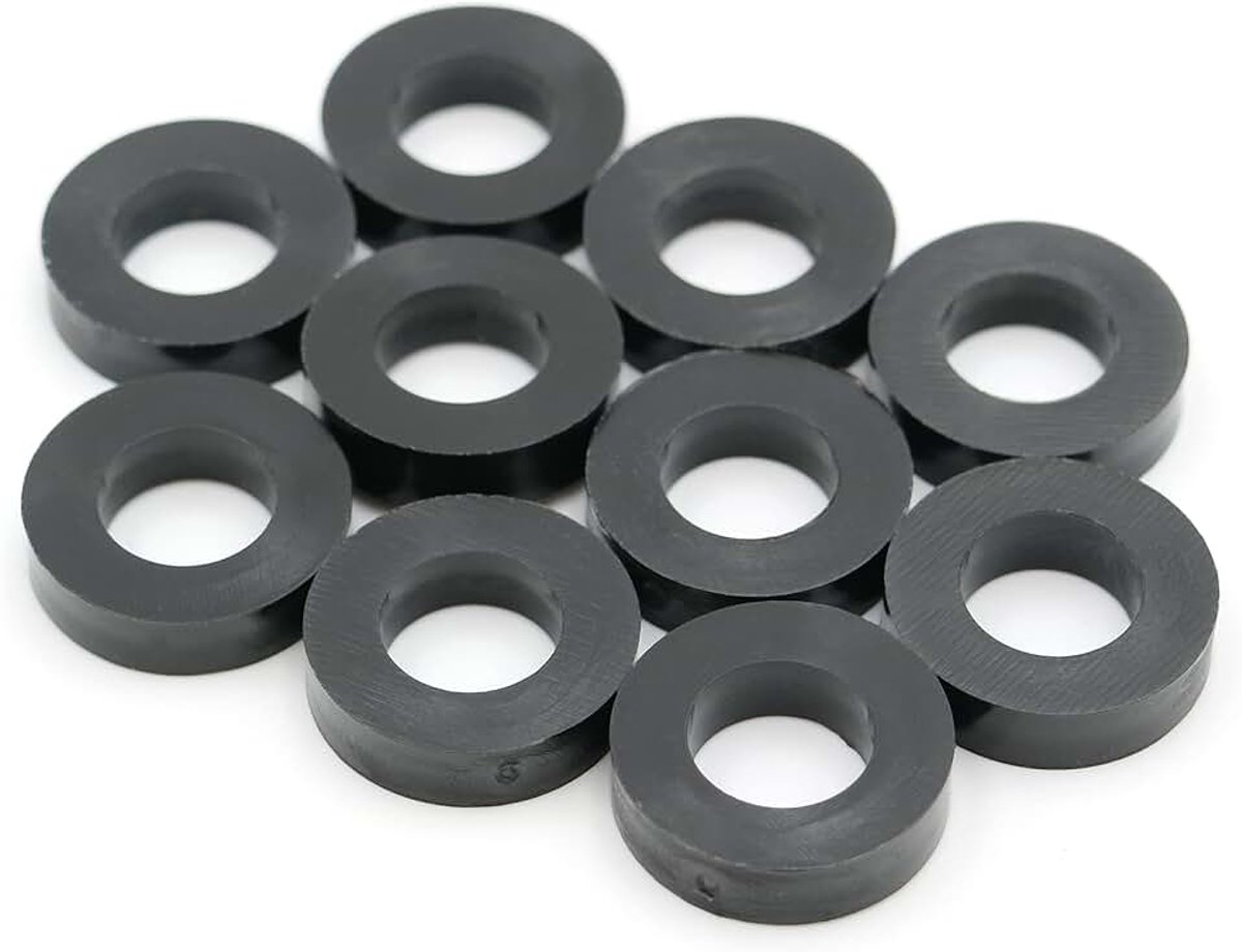 10 x afstandshulzen sluitringen L 4 mm x Ø 15/8,2 mm M8 rond HD-polyethyleen