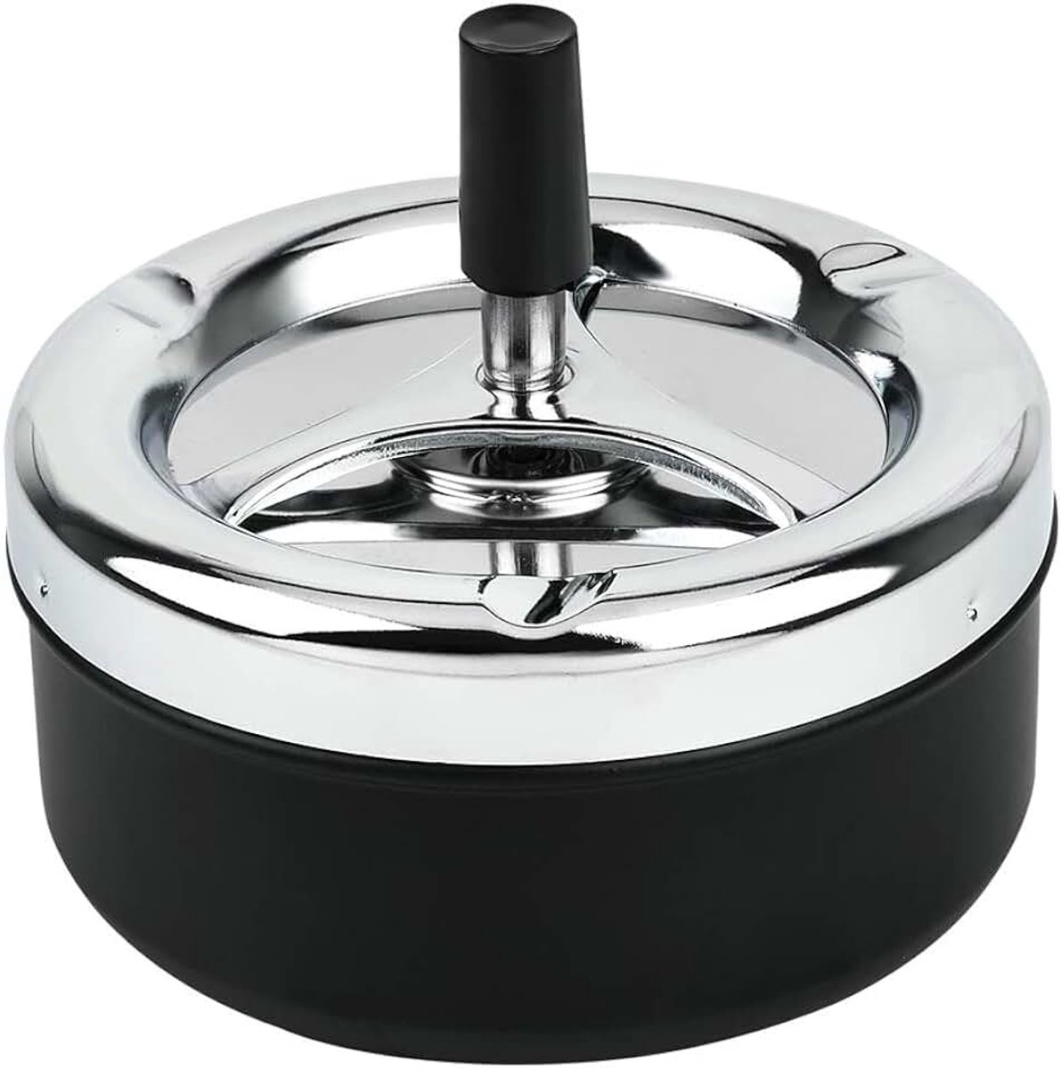 Asbak grote push down draaiende sigarettenasbak, rookloze ashouder, 13 cm