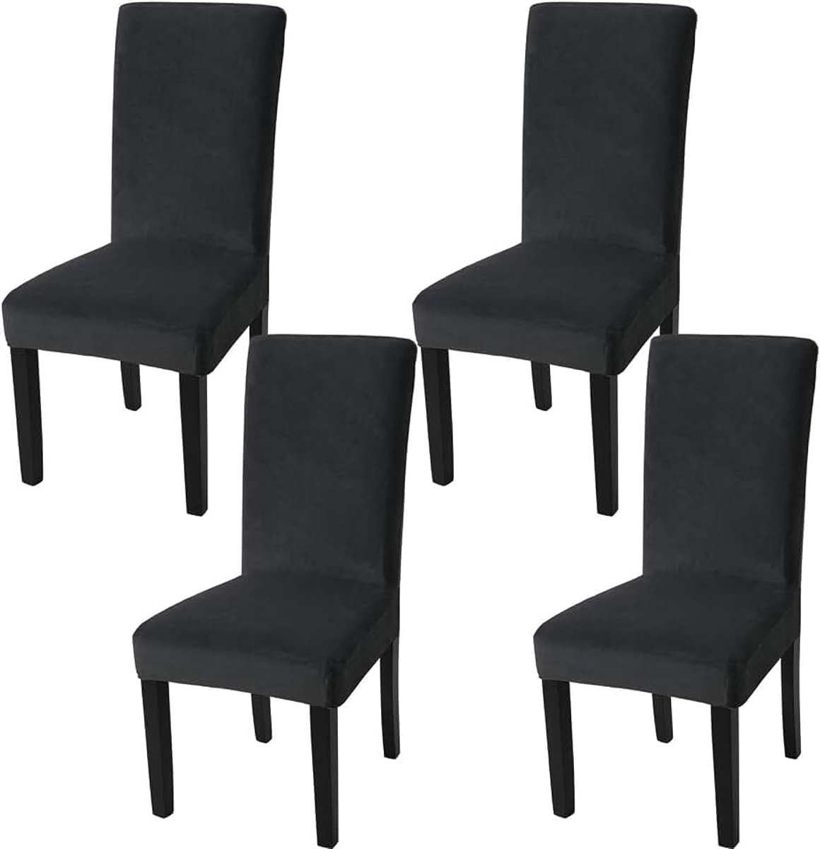 Stoelhoezen, universele stoelhoes, fluweel, stretch, afneembaar, wasbaar, voor hotel, eetkamer, ceremonie, banket, bruiloft, feest, 2 / 4 / 6 stuks