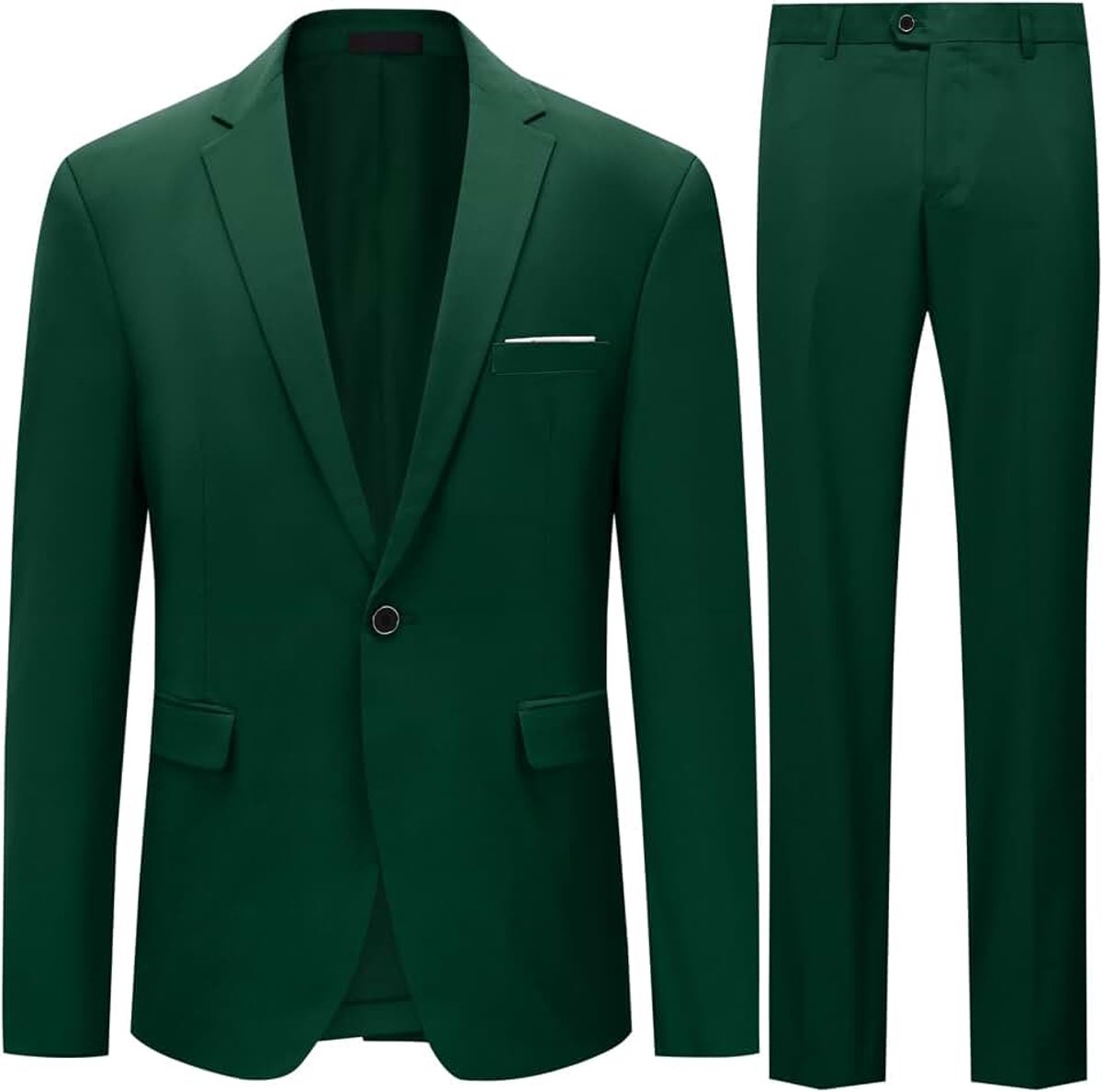 Pakken 2 Stuk Pak Slim Fit Bruiloft Diner Tuxedo Suits voor Mannen Business Casual Jas & Broek 10 Kleuren Beschikbaar
