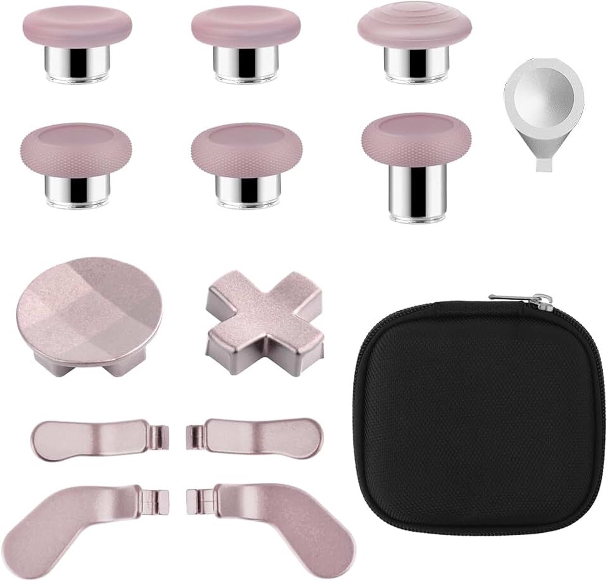 13-in-1 Component Pack Kit voor Xbox Elite Series 2 Controller Metalen Thumbsticks Vervanging voor Elite Serie 2 Accessoires Compatibel met Xbox Elite Draadloze Controller Serie 2 Core (Rosebrown)