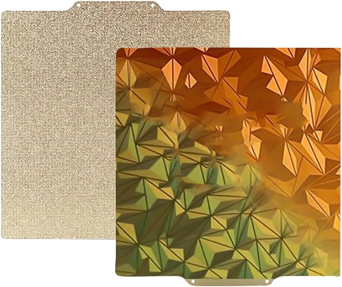 Dubbelzijdige bouwplaat, PEI Spray + PEO Chameleon Spring Steel Flexibele plaat, 220 x 220 mm, zonder zachte magnetische basis voor de meeste modellen van 3D-printerplatforms