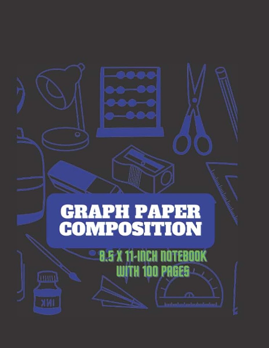 Paper composition 8.5 x 11 Inch Notebook With 100 Pages: Graphing Paper Composition Book for Math & Science Students and teachers ,5 Squares per Inch, Large - Succulent Geometrical Design