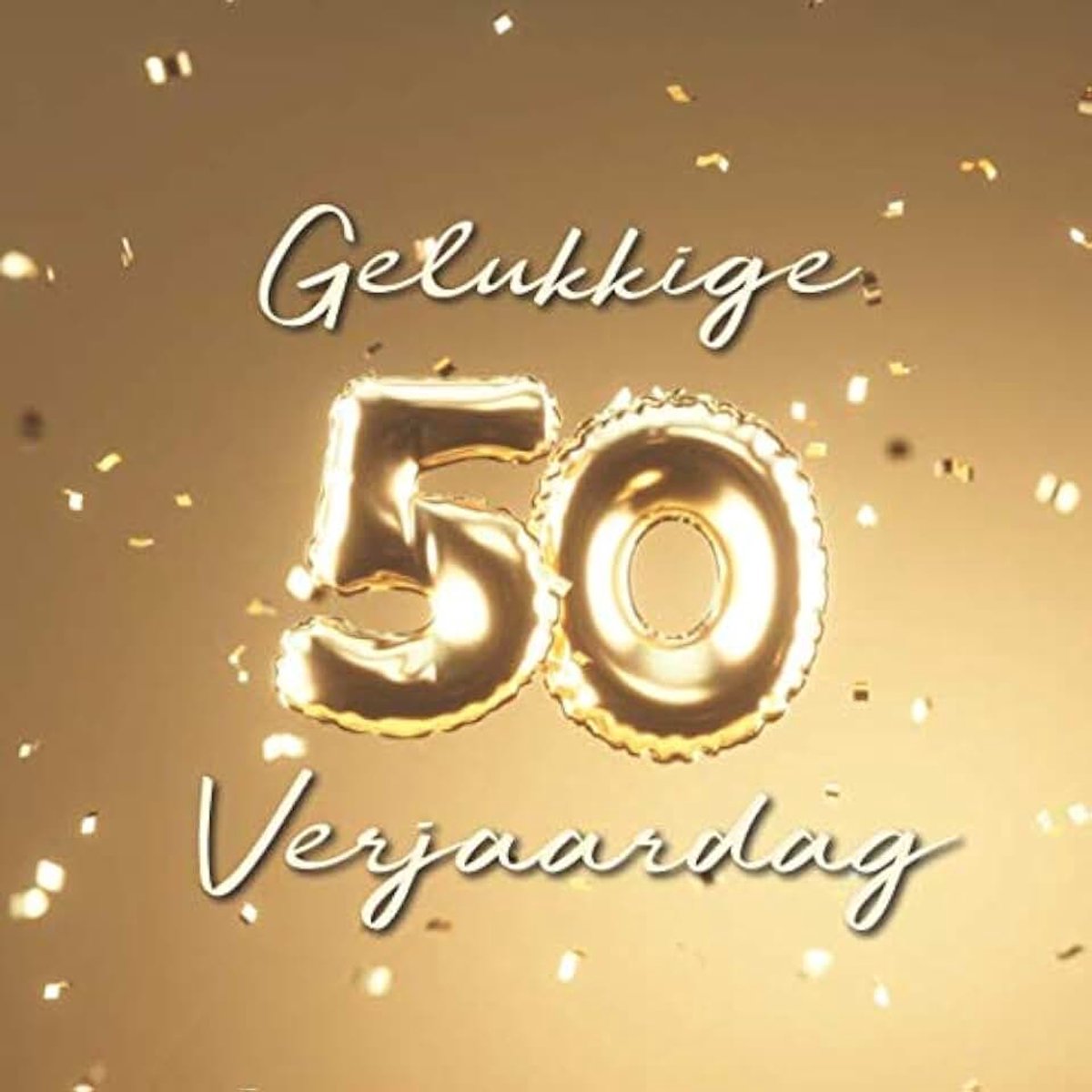 50e Verjaardag: Gastenboek voor de Verjaardag - Ballonnen Goud