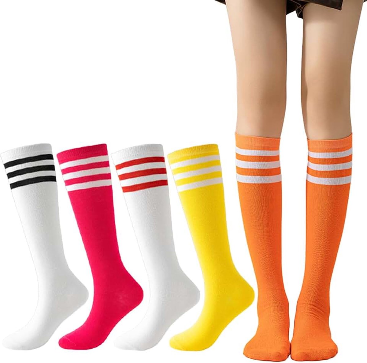 Bela Womens Knee High Socks 5G421 I, rood, één maat