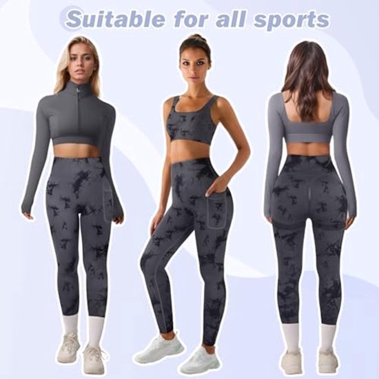 Dames Hoge Taille Sportlegging met Zak, Yoga en Fitness Leggings — afbeelding 2