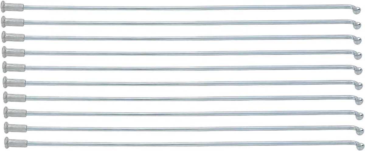 Spaken, 13G 2.2mm Fietsspaken Rvs Spaken Fiets Driewieler Bocht Fiets Stalen Spaken Fiets Spaken en Tepels(190MM)