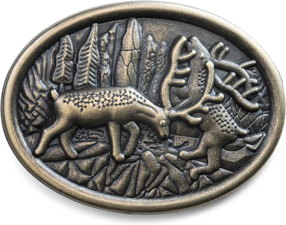 Trachten Couture Riemgesp hert & wapen, wisselsluiting voor 40 mm riem - leren broek klederdrachtgesp Beieren voor klederdrachtriem