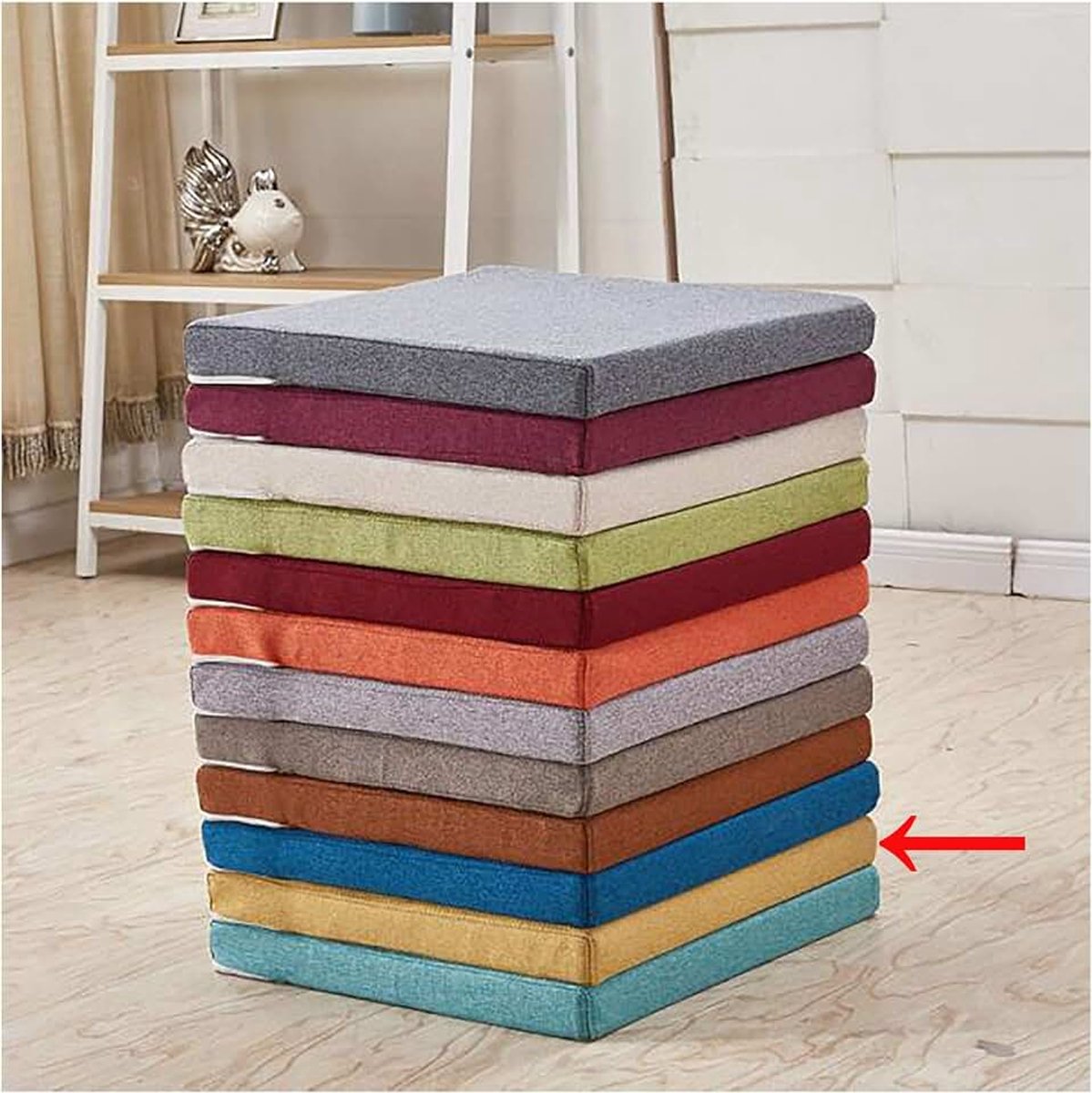 Wangk Stoel Kussen Keuken Eetkamerstoel Pad Zitkussen met Machine Wasbare Cover,50D Hardheid Foam Zitkussen