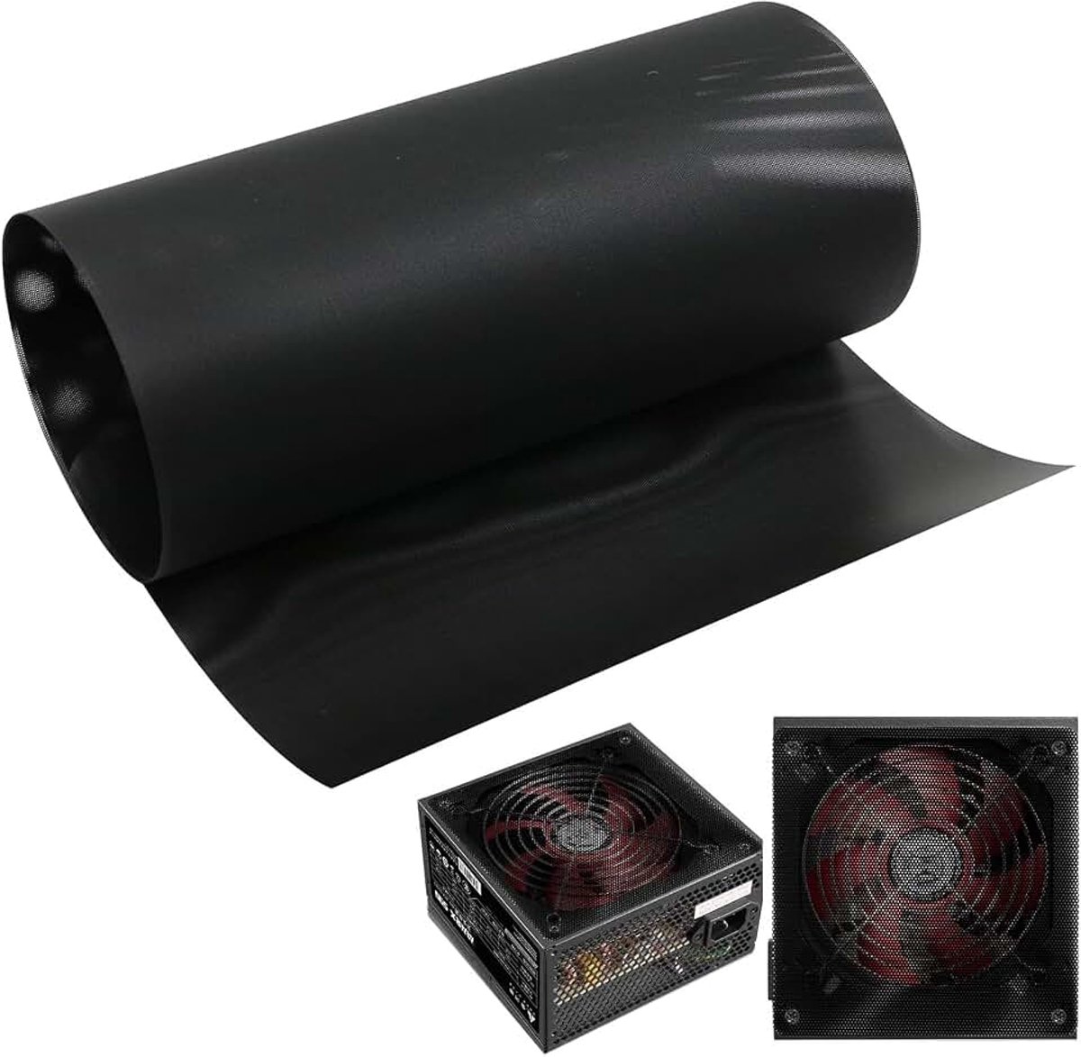 Stoffilter, ventilatorfilter, computerventilatorrooster, filterbescherming van PVC, snijbaar, kosteneffectief en duurzaam voor computer PC-behuizing, ventilator (zwart)